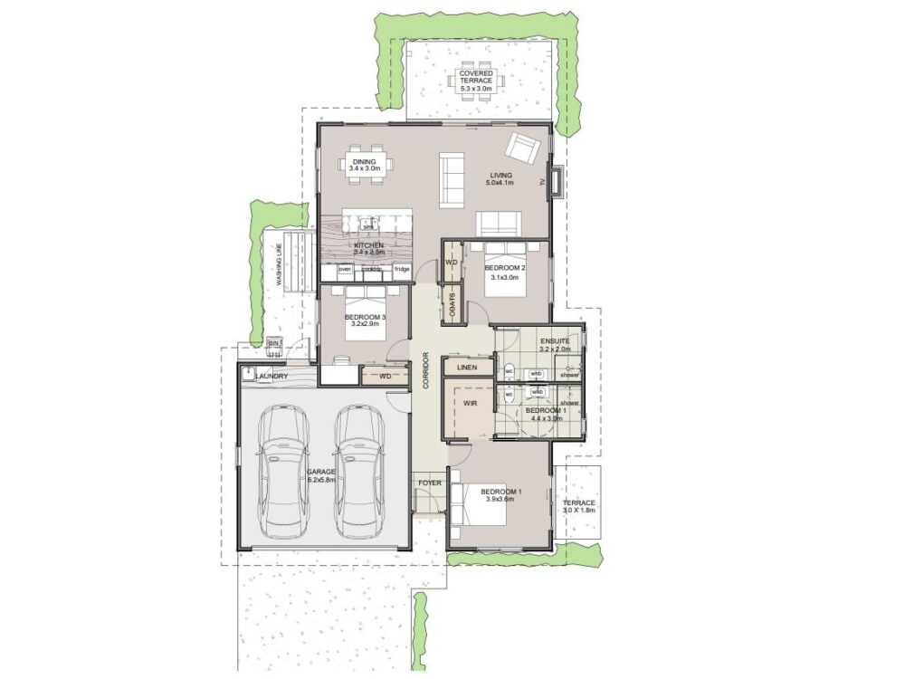 Layout of a Burbank Villa
