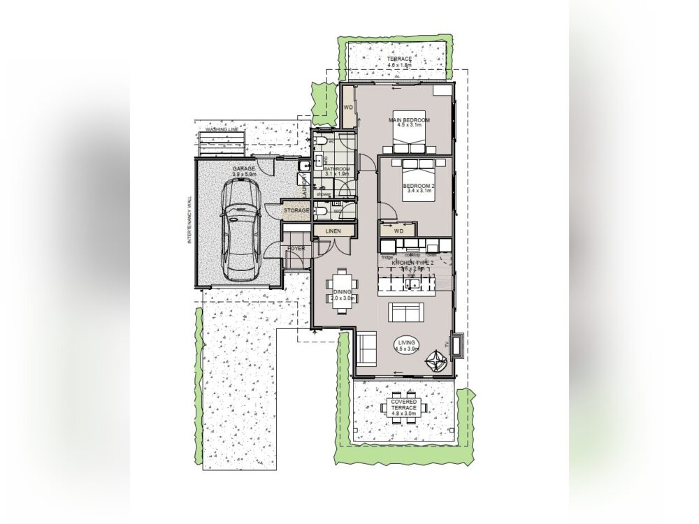 Retirement village villa floorplan