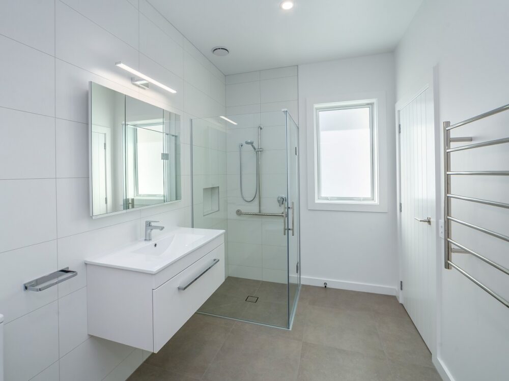 Retirement village villa bathroom