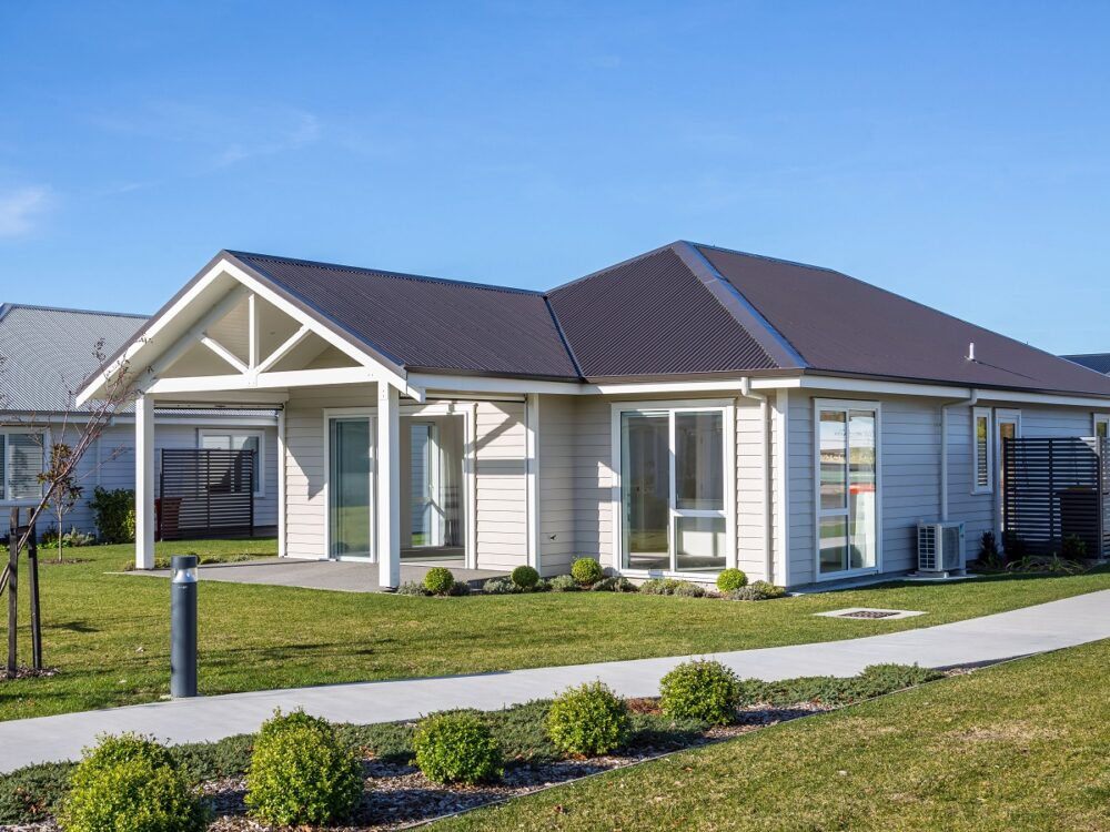Retirement village villa exterior side on