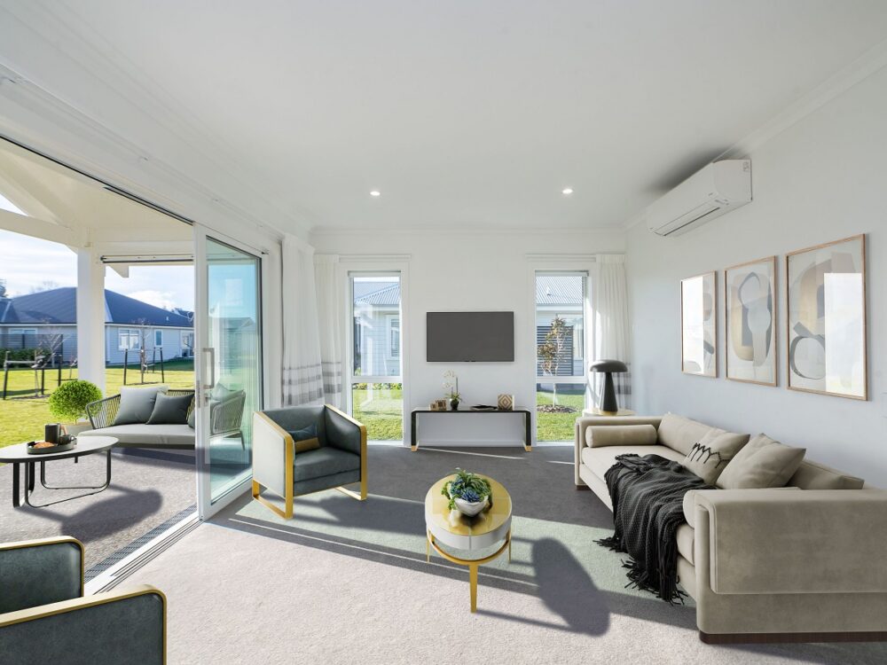 Retirement village villa living room