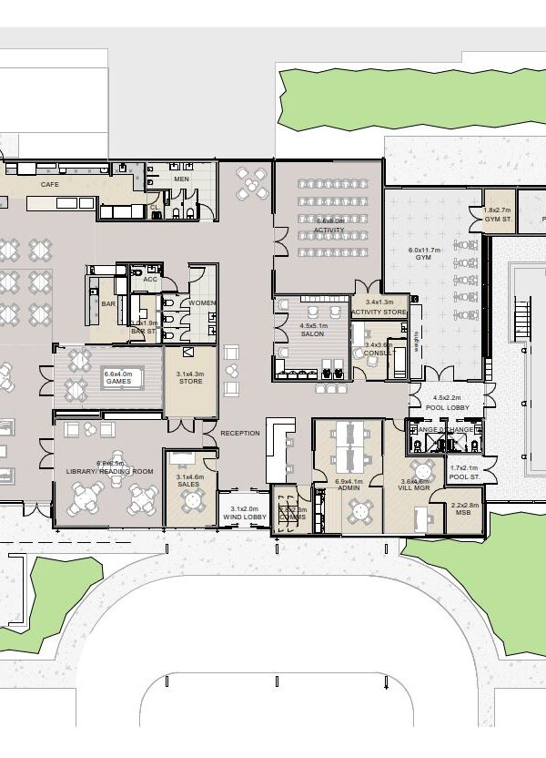 The Lodge layout
