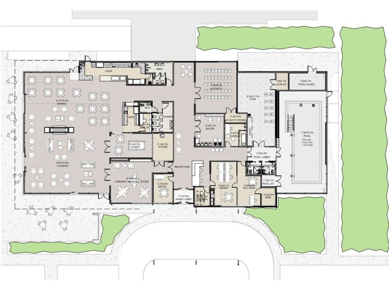 The Lodge layout